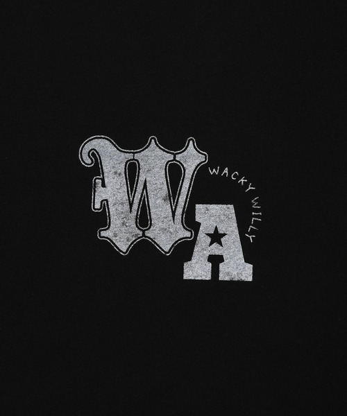 Wacky WiLLy(ワッキーウィリー)の「WOMEN'S GRAPHIC BUTTON OFF-SHOULDER SHORT SLEEVE T-SHIRT(Tシャツ/カットソー・レディース・チャコールグレー/ブラック・FREE)」の6枚目の写真