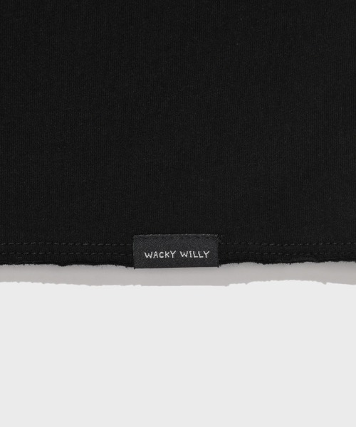 Wacky WiLLy(ワッキーウィリー)の「WOMEN'S GRAPHIC BUTTON OFF-SHOULDER SHORT SLEEVE T-SHIRT(Tシャツ/カットソー・レディース・チャコールグレー/ブラック・FREE)」の9枚目の写真