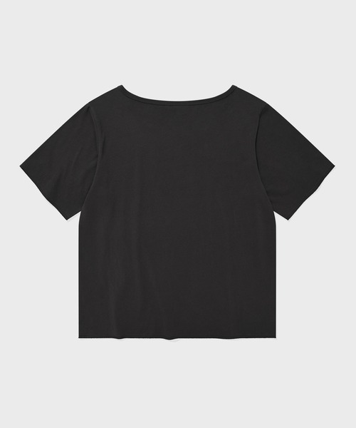 Wacky WiLLy(ワッキーウィリー)の「WOMEN'S GRAPHIC BUTTON OFF-SHOULDER SHORT SLEEVE T-SHIRT(Tシャツ/カットソー・レディース・チャコールグレー/ブラック・FREE)」の11枚目の写真