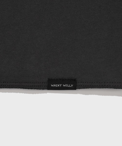 Wacky WiLLy(ワッキーウィリー)の「WOMEN'S GRAPHIC BUTTON OFF-SHOULDER SHORT SLEEVE T-SHIRT(Tシャツ/カットソー・レディース・チャコールグレー/ブラック・FREE)」の16枚目の写真