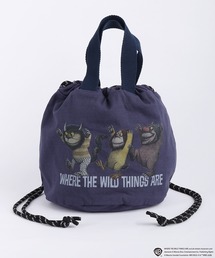 かいじゅうたちのいるところ / WHERE THE WILD THINGS ARE キャンバス 2WAY 巾着トートバッグ ドローストリングバッグ ミニトート ショルダーバッグ コットン