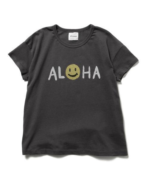 こども ビームス（コドモビームス）の「6°vocale × こども ビームス / 別注 ALOHA Tシャツ (130cm)（Tシャツ/カットソー・キッズ・チャコールグレー/レッド系その他・130）」の2枚目の写真