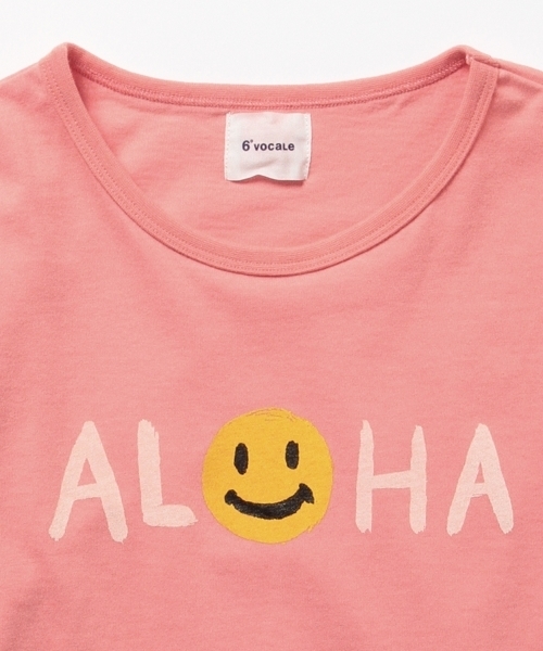 こども ビームス（コドモビームス）の「6°vocale × こども ビームス / 別注 ALOHA Tシャツ (130cm)（Tシャツ/カットソー・キッズ・チャコールグレー/レッド系その他・130）」の8枚目の写真
