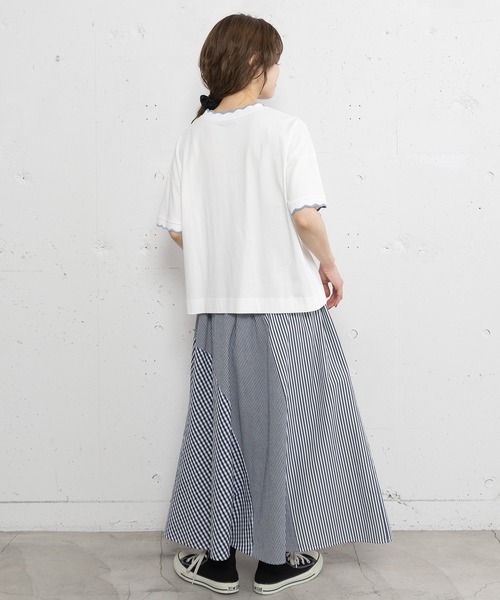POU DOU DOU(プードゥドゥ)の「なみなみニットリブTee(Tシャツ/カットソー・レディース・オフホワイト/ダークグレー/パープル・3)」の16枚目の写真
