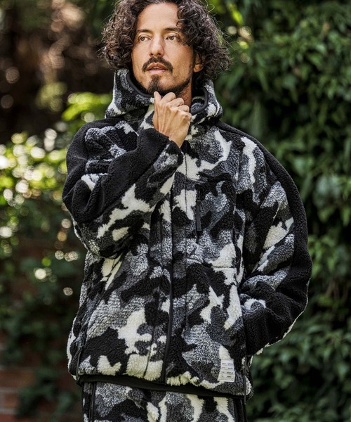 wjk reluxe（ダブルジェーケーリラックス）の「mpa4182- Camouflage Boa Hoodie ボアパーカー(WR26W-10)（パーカー・メンズ・グリーン系カモフラージュ/カモフラージュ/ブラック・M/S/L）」の11枚目の写真