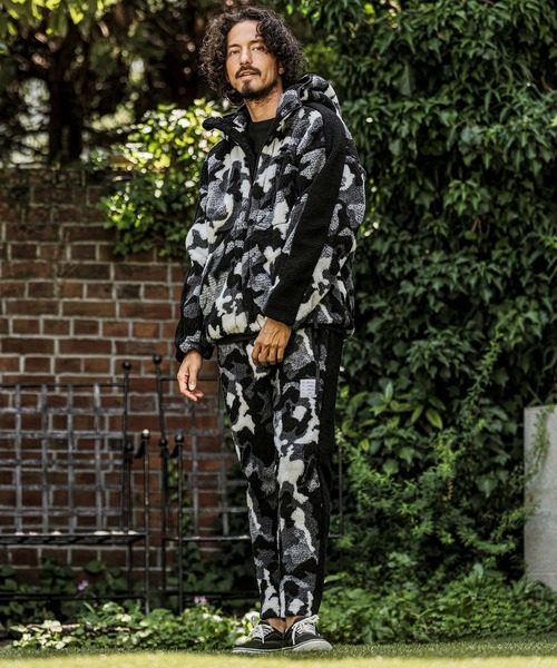 wjk reluxe（ダブルジェーケーリラックス）の「mpa4182- Camouflage Boa Hoodie ボアパーカー(WR26W-10)（パーカー・メンズ・グリーン系カモフラージュ/カモフラージュ/ブラック・M/S/L）」の13枚目の写真
