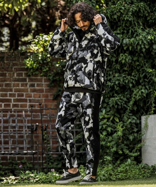 wjk reluxe（ダブルジェーケーリラックス）の「mpa4182- Camouflage Boa Hoodie ボアパーカー(WR26W-10)（パーカー・メンズ・グリーン系カモフラージュ/カモフラージュ/ブラック・M/S/L）」の14枚目の写真