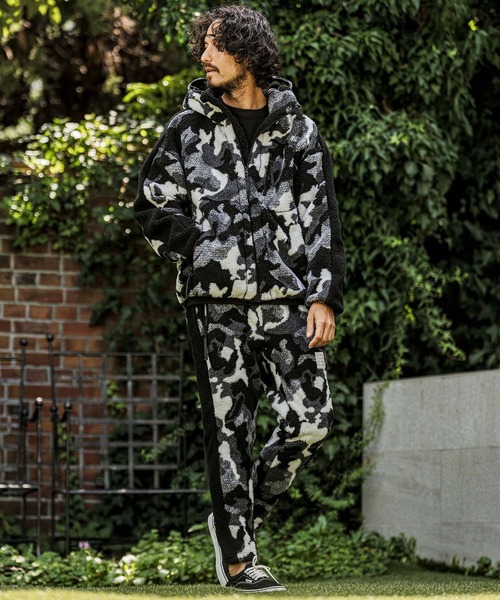 wjk reluxe（ダブルジェーケーリラックス）の「mpa4182- Camouflage Boa Hoodie ボアパーカー(WR26W-10)（パーカー・メンズ・グリーン系カモフラージュ/カモフラージュ/ブラック・M/S/L）」の15枚目の写真