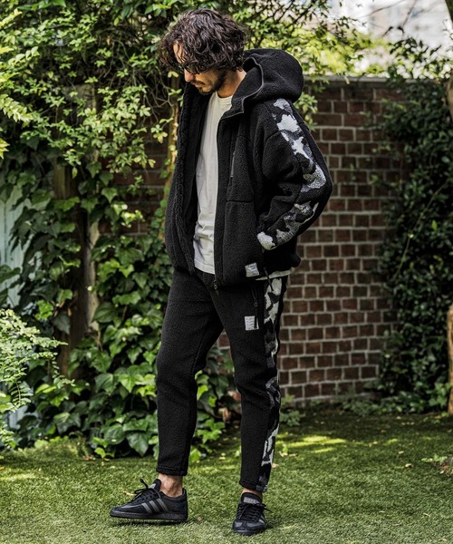 wjk reluxe（ダブルジェーケーリラックス）の「mpa4182- Camouflage Boa Hoodie ボアパーカー(WR26W-10)（パーカー・メンズ・グリーン系カモフラージュ/カモフラージュ/ブラック・M/S/L）」の20枚目の写真