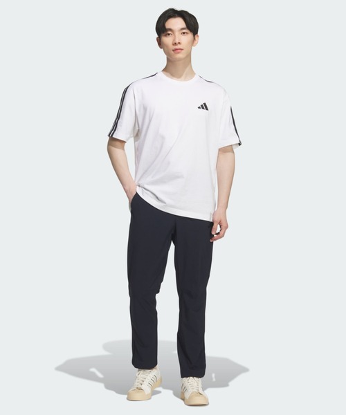 adidas(アディダス)の「ストレッチ ツイル レギュラーフィット テーパードレッグ 10分丈 オープンヘム パンツ / アディダス adidas(スウェットパンツ・メンズ・ブルー・XX-LARGE/3XL/LARGE/MEDIUM/SMALL/X-LARGE)」の3枚目の写真