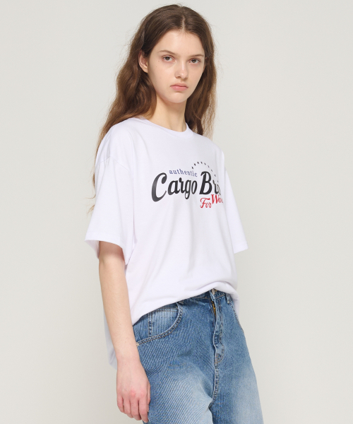 CARGOBROS FOR WOMAN(カーゴブロスフォーウィメン)の「レトロロゴ半袖Tシャツ(ホワイト)(Tシャツ/カットソー・レディース・その他・2XL/MEDIUM/LARGE/SMALL/X-LARGE)」の3枚目の写真
