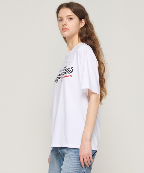 CARGOBROS FOR WOMAN(カーゴブロスフォーウィメン)の「レトロロゴ半袖Tシャツ(ホワイト)(Tシャツ/カットソー・レディース・その他・2XL/MEDIUM/LARGE/SMALL/X-LARGE)」の5枚目の写真