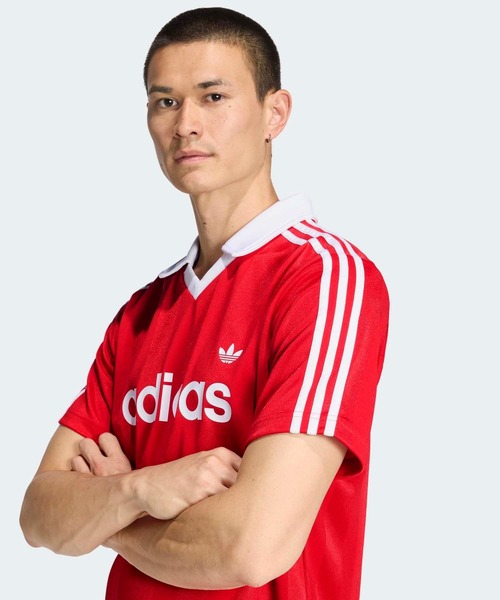 adidas(アディダス)の「アーカイブカラーエンジニアードジャージ / ジャージ / アディダスオリジナルス adidas Originals(Tシャツ/カットソー・メンズ・レッド・X-SMALL/SMALL/X-LARGE/MEDIUM/LARGE/3XL/XX-SMALL/XX-LARGE)」の6枚目の写真