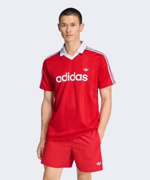 adidas(アディダス)の「アーカイブカラーエンジニアードジャージ / ジャージ / アディダスオリジナルス adidas Originals(Tシャツ/カットソー・メンズ・レッド・X-SMALL/SMALL/X-LARGE/MEDIUM/LARGE/3XL/XX-SMALL/XX-LARGE)」の4枚目の写真