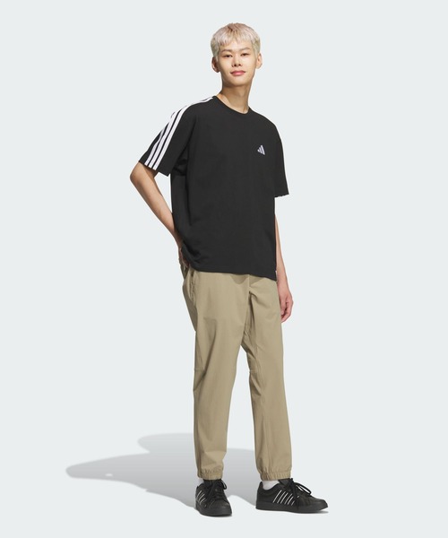 adidas（アディダス）の「エッセンシャルズ プラス ルーズフィット スリーストライプス シングルジャージー半袖Tシャツ / アディダス adidas（Tシャツ/カットソー・メンズ・ブラック・XX-LARGE/X-SMALL/X-LARGE/SMALL/3XL/LARGE/MEDIUM）」の3枚目の写真