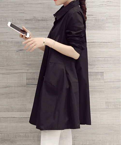 Flugge(フラッジー)の「ミドル丈フレアシャツ(シャツ/ブラウス・レディース・ホワイト/ブラック・MEDIUM/LARGE)」の15枚目の写真