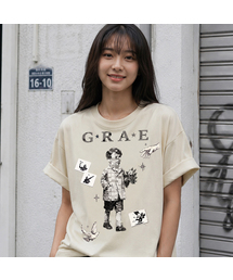 [ODNR UNISEX]グレーピース 半袖Tシャツ_3カラー