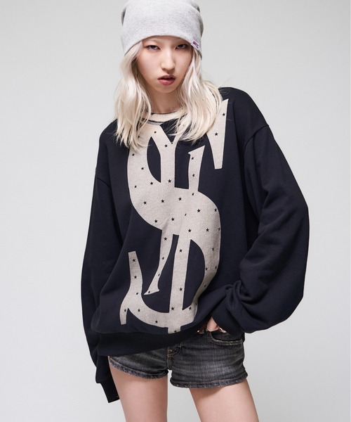 Sourcream(サワークリーム)の「【26AW LOOK掲載品番】【Sourcream】$クルースエット(スウェット・レディース・チャコールグレー/ブラック/グリーン・SMALL/MEDIUM)」の4枚目の写真