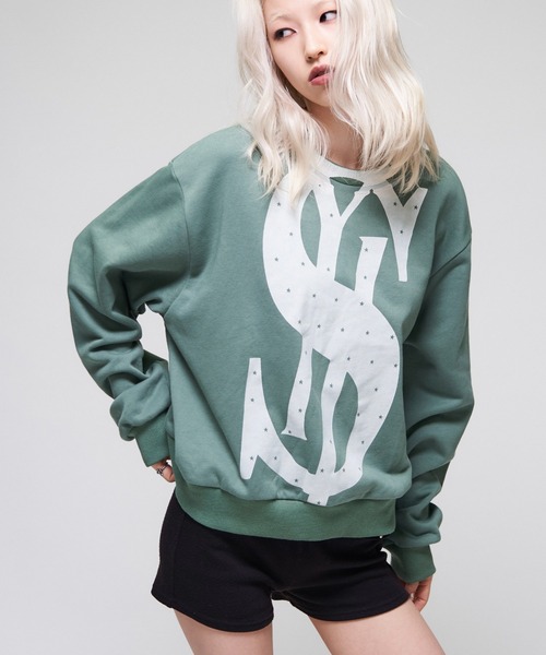 Sourcream(サワークリーム)の「【26AW LOOK掲載品番】【Sourcream】$クルースエット(スウェット・レディース・チャコールグレー/ブラック/グリーン・SMALL/MEDIUM)」の12枚目の写真