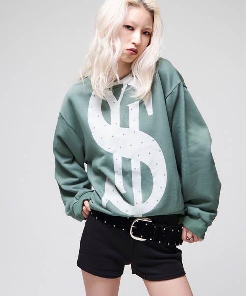 Sourcream(サワークリーム)の「【26AW LOOK掲載品番】【Sourcream】$クルースエット(スウェット・レディース・チャコールグレー/ブラック/グリーン・SMALL/MEDIUM)」の16枚目の写真