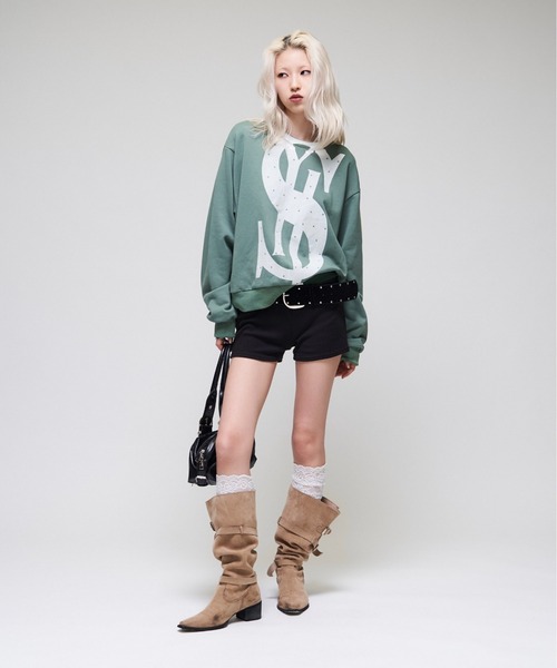 Sourcream(サワークリーム)の「【26AW LOOK掲載品番】【Sourcream】$クルースエット(スウェット・レディース・チャコールグレー/ブラック/グリーン・SMALL/MEDIUM)」の18枚目の写真