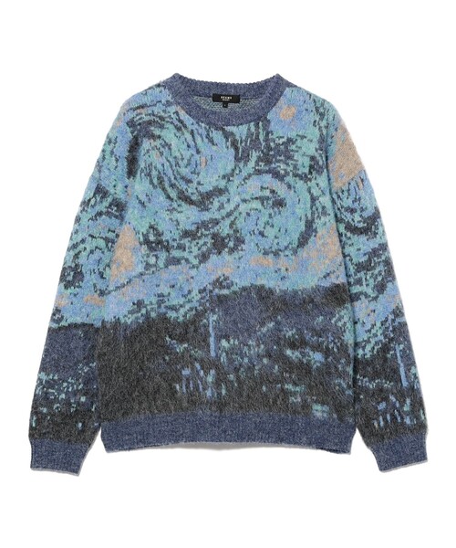 BEAMS HEART（ビームスハート）の「アート シャギー クルーネックニット（ニット/セーター・メンズ・ブラウン/ネイビー・LARGE/MEDIUM/SMALL）」の4枚目の写真