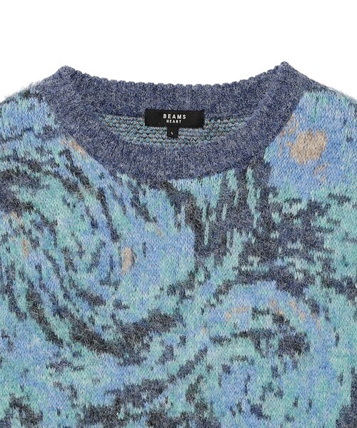 BEAMS HEART（ビームスハート）の「アート シャギー クルーネックニット（ニット/セーター・メンズ・ブラウン/ネイビー・LARGE/MEDIUM/SMALL）」の5枚目の写真