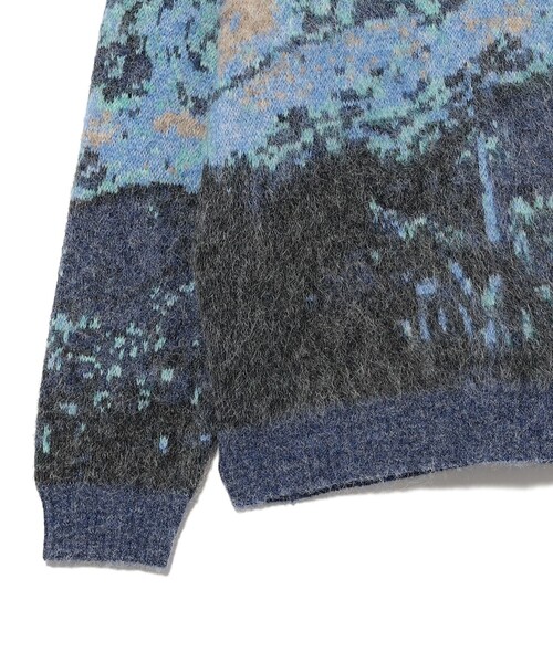 BEAMS HEART（ビームスハート）の「アート シャギー クルーネックニット（ニット/セーター・メンズ・ブラウン/ネイビー・LARGE/MEDIUM/SMALL）」の6枚目の写真