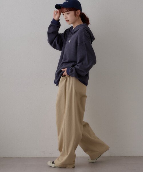GEVACO(ゲバコ)の「【GEVACO】ワッフル杢ジップパーカー(Tシャツ/カットソー・メンズ・レッド/ネイビー・MEDIUM/LARGE)」の13枚目の写真