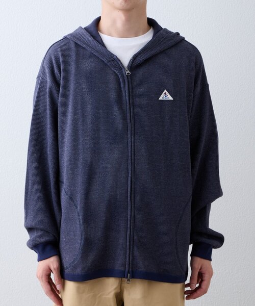 GEVACO(ゲバコ)の「【GEVACO】ワッフル杢ジップパーカー(Tシャツ/カットソー・メンズ・レッド/ネイビー・MEDIUM/LARGE)」の15枚目の写真