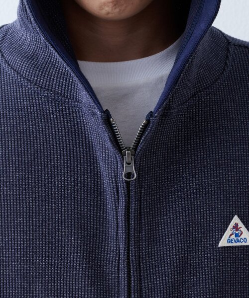 GEVACO(ゲバコ)の「【GEVACO】ワッフル杢ジップパーカー(Tシャツ/カットソー・メンズ・レッド/ネイビー・MEDIUM/LARGE)」の19枚目の写真