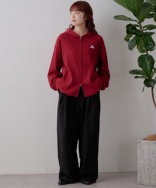 GEVACO(ゲバコ)の「【GEVACO】ワッフル杢ジップパーカー(Tシャツ/カットソー・メンズ・レッド/ネイビー・MEDIUM/LARGE)」の5枚目の写真