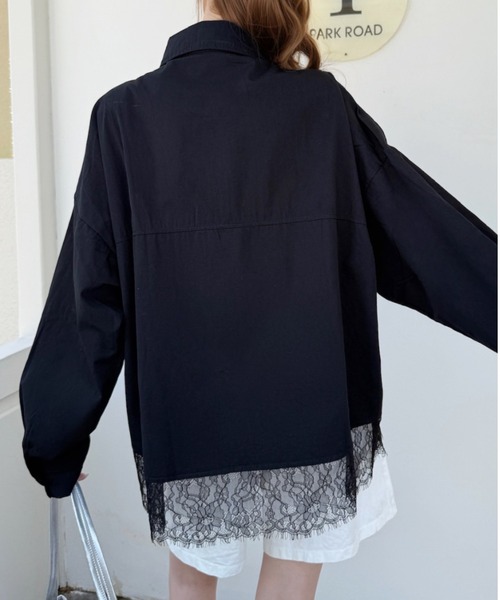 Ada.(エイダ)の「裾レース ドロップショルダー レギュラーカラー シャツ(シャツ/ブラウス・レディース・ホワイト/ブラック/ブルー・FREE)」の20枚目の写真
