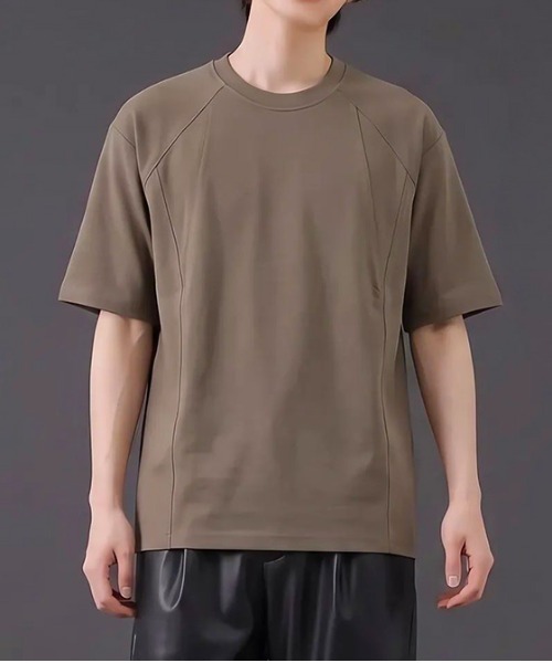 revertical(リバーティカル)の「切り替えデザイン 半袖Tシャツ(Tシャツ/カットソー・メンズ・ブラック/モカ/ホワイト・LARGE/MEDIUM)」の3枚目の写真