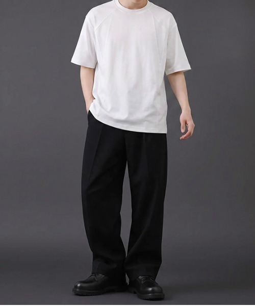 revertical(リバーティカル)の「切り替えデザイン 半袖Tシャツ(Tシャツ/カットソー・メンズ・ブラック/モカ/ホワイト・LARGE/MEDIUM)」の10枚目の写真