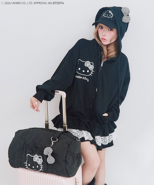 OLIVE des OLIVE(オリーブデオリーブ)の「HELLO KITTY パーカー(パーカー・レディース・ピンク/ブラック・FREE)」の7枚目の写真