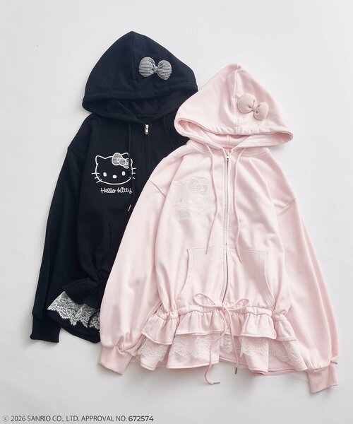 OLIVE des OLIVE(オリーブデオリーブ)の「HELLO KITTY パーカー(パーカー・レディース・ピンク/ブラック・FREE)」の21枚目の写真