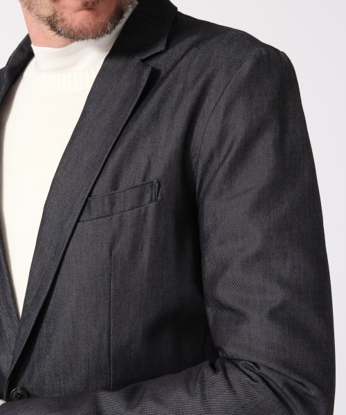 HARE（ハレ）の「デニムテーラードジャケット(HARE)（デニムジャケット・メンズ・ネイビー/ブルー・MEDIUM/LARGE/SMALL）」の8枚目の写真