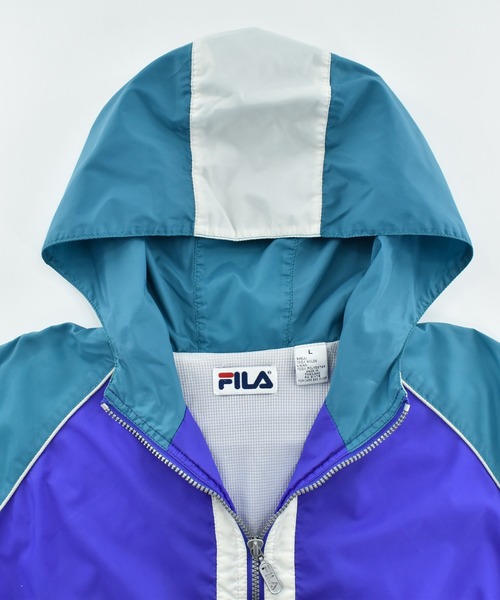 FILA（フィラ）の「【USED】90’s FILA ナイロン アノラックパーカー（ナイロンジャケット・メンズ・パープル・LARGE）」の5枚目の写真