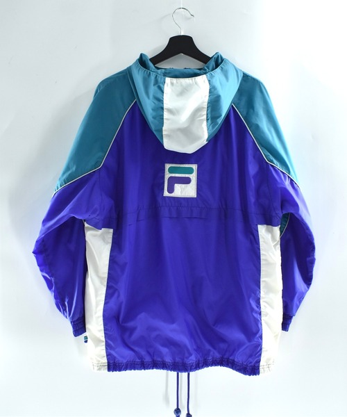 FILA（フィラ）の「【USED】90’s FILA ナイロン アノラックパーカー（ナイロンジャケット・メンズ・パープル・LARGE）」の8枚目の写真