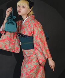 着物 単衣 ニコアンティーク ドッグ・エキスポ ロゼ（着物）｜utatane