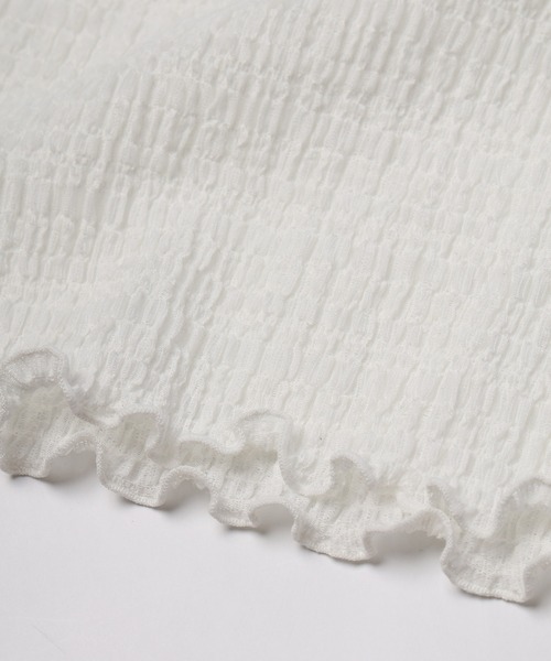 mintdesigns(ミントデザインズ)の「Textured Top(Tシャツ/カットソー・レディース・ホワイト/グレー/ブラック・ONESIZE)」の4枚目の写真