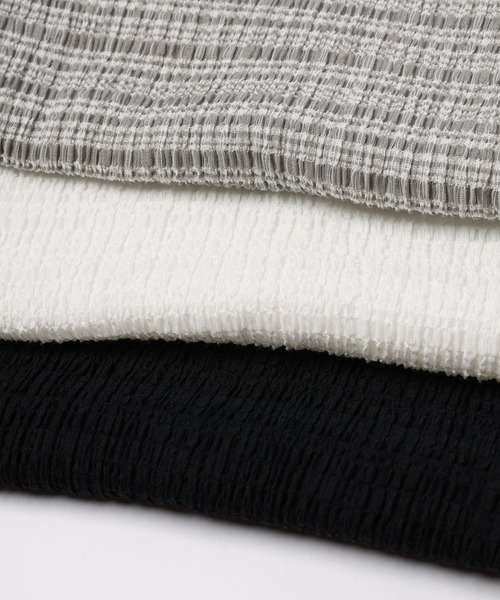 mintdesigns(ミントデザインズ)の「Textured Top(Tシャツ/カットソー・レディース・ホワイト/グレー/ブラック・ONESIZE)」の7枚目の写真