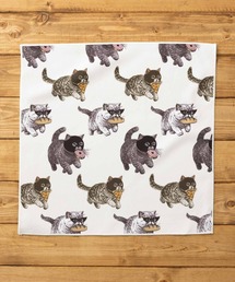 ZIP FIVE（ジップファイブ）の「犬・猫 柄 らくらく手間なし風呂敷 くっつく マジックタオル 40x40cm（ランチョンマット/テーブルウェア）」