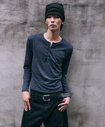 LEARVE（ルアブ）の「ナダル スラブヘンリーネック ロングスリーブ(4col)（Tシャツ/カットソー）」