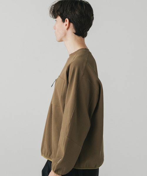 +phenix(プラスフェニックス)の「+phenix(プラスフェニックス)WAFFLE SCULPTED LONG SLEEVE TEE / ワッフルスカルプテッド ロングスリーブTシャツ(Tシャツ/カットソー・メンズ・ブルー/ホワイト/ブラウン/ブラック・S/M/L)」の19枚目の写真