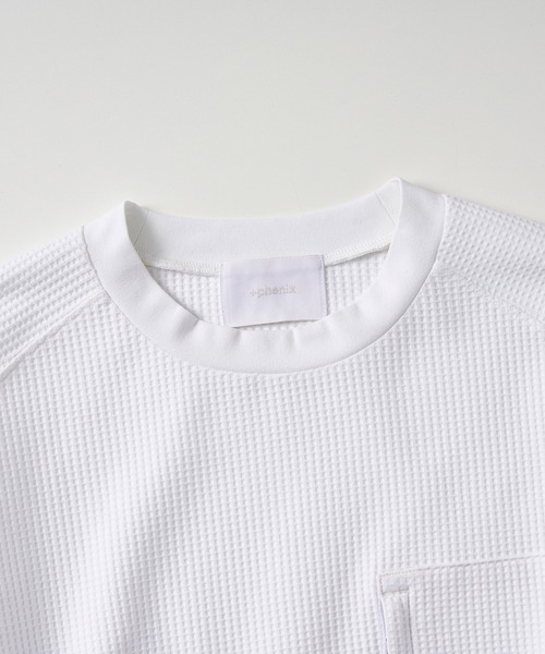 +phenix(プラスフェニックス)の「+phenix(プラスフェニックス)WAFFLE SCULPTED LONG SLEEVE TEE / ワッフルスカルプテッド ロングスリーブTシャツ(Tシャツ/カットソー・メンズ・ブルー/ホワイト/ブラウン/ブラック・S/M/L)」の15枚目の写真