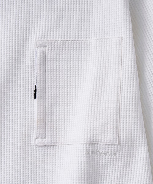 +phenix(プラスフェニックス)の「+phenix(プラスフェニックス)WAFFLE SCULPTED LONG SLEEVE TEE / ワッフルスカルプテッド ロングスリーブTシャツ(Tシャツ/カットソー・メンズ・ブルー/ホワイト/ブラウン/ブラック・S/M/L)」の16枚目の写真