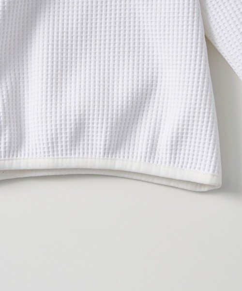 +phenix(プラスフェニックス)の「+phenix(プラスフェニックス)WAFFLE SCULPTED LONG SLEEVE TEE / ワッフルスカルプテッド ロングスリーブTシャツ(Tシャツ/カットソー・メンズ・ブルー/ホワイト/ブラウン/ブラック・S/M/L)」の7枚目の写真