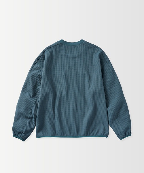 +phenix(プラスフェニックス)の「+phenix(プラスフェニックス)WAFFLE SCULPTED LONG SLEEVE TEE / ワッフルスカルプテッド ロングスリーブTシャツ(Tシャツ/カットソー・メンズ・ブルー/ホワイト/ブラウン/ブラック・S/M/L)」の6枚目の写真